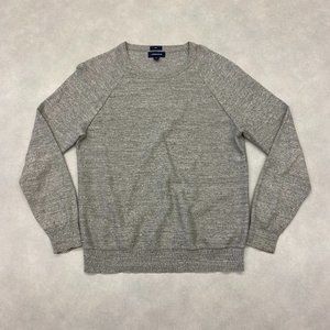 J.Crew Grey Melange Cotton Sweater (size M)